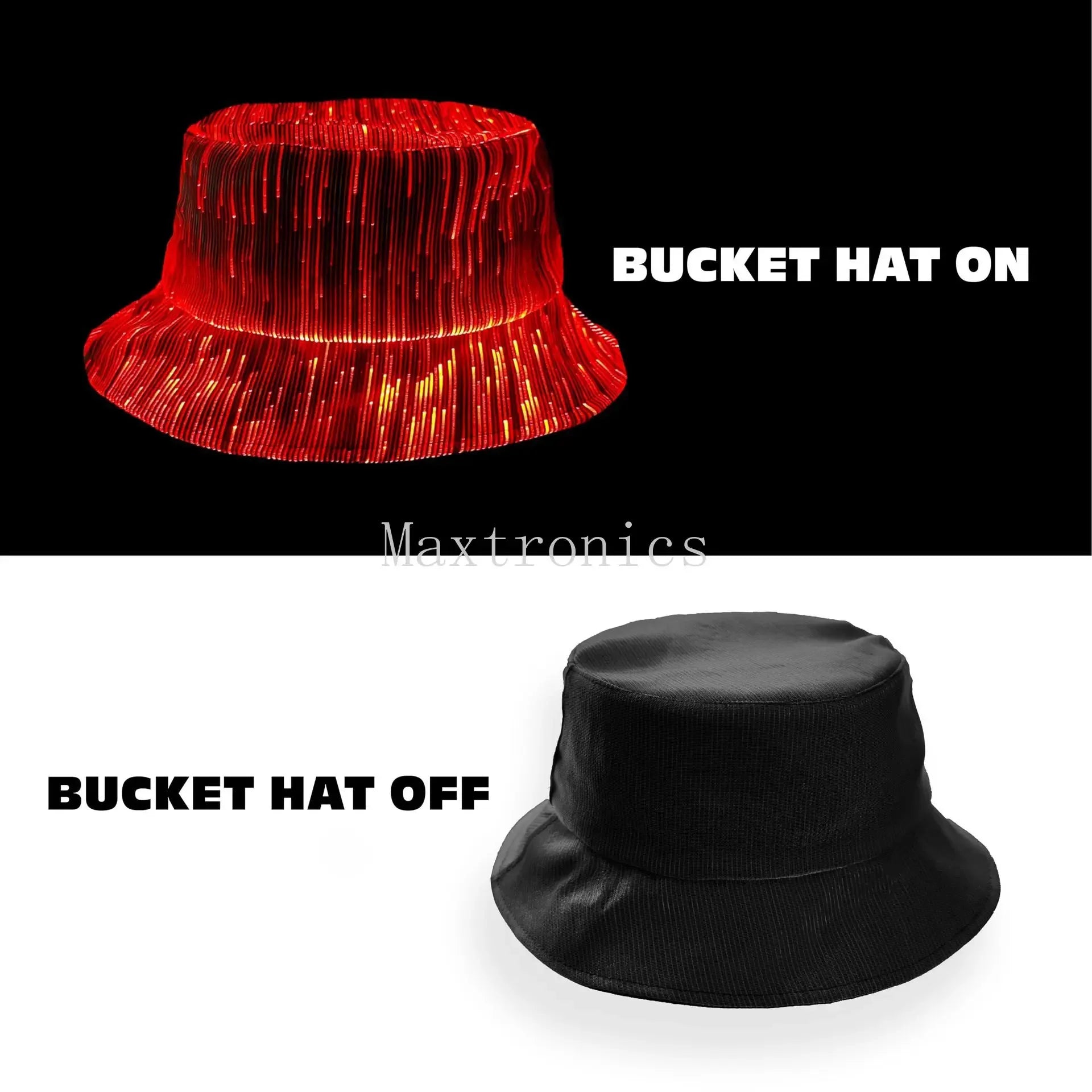 NEW 7 Colors Glow LED Fisherman Hat LED Fiber Optic Cap Hat 5V USB Charging For Men Women Holiday Stage Performance Props Cap
