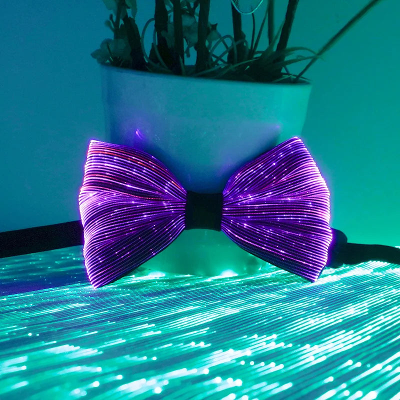 Lumisonata Music Festival Led Light Up Tie Glow In The Dark Rechargeable Luminous Ties Club Party Disco Wedding Bow Tie