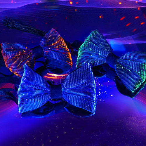 Lumisonata Music Festival Led Light Up Tie Glow In The Dark Rechargeable Luminous Ties Club Party Disco Wedding Bow Tie